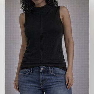 Everlane Sleeveless Ribbed Cotton Black Shirt M